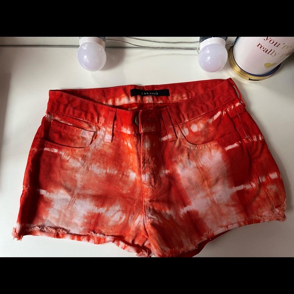 J brand tie dye denim shorts size 24